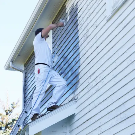 professional-exterior-wall-painting-using-ladder